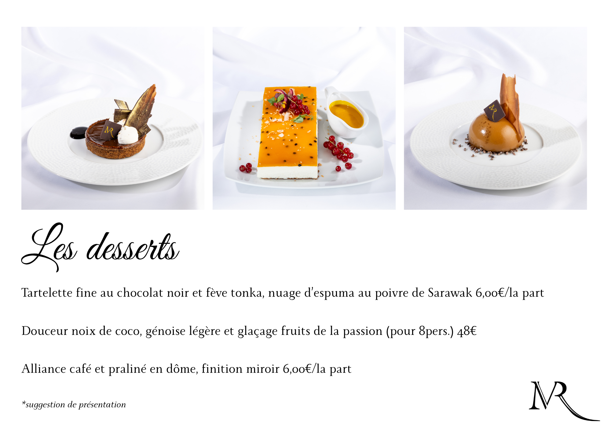 Nos Créations des fêtes - Les Desserts